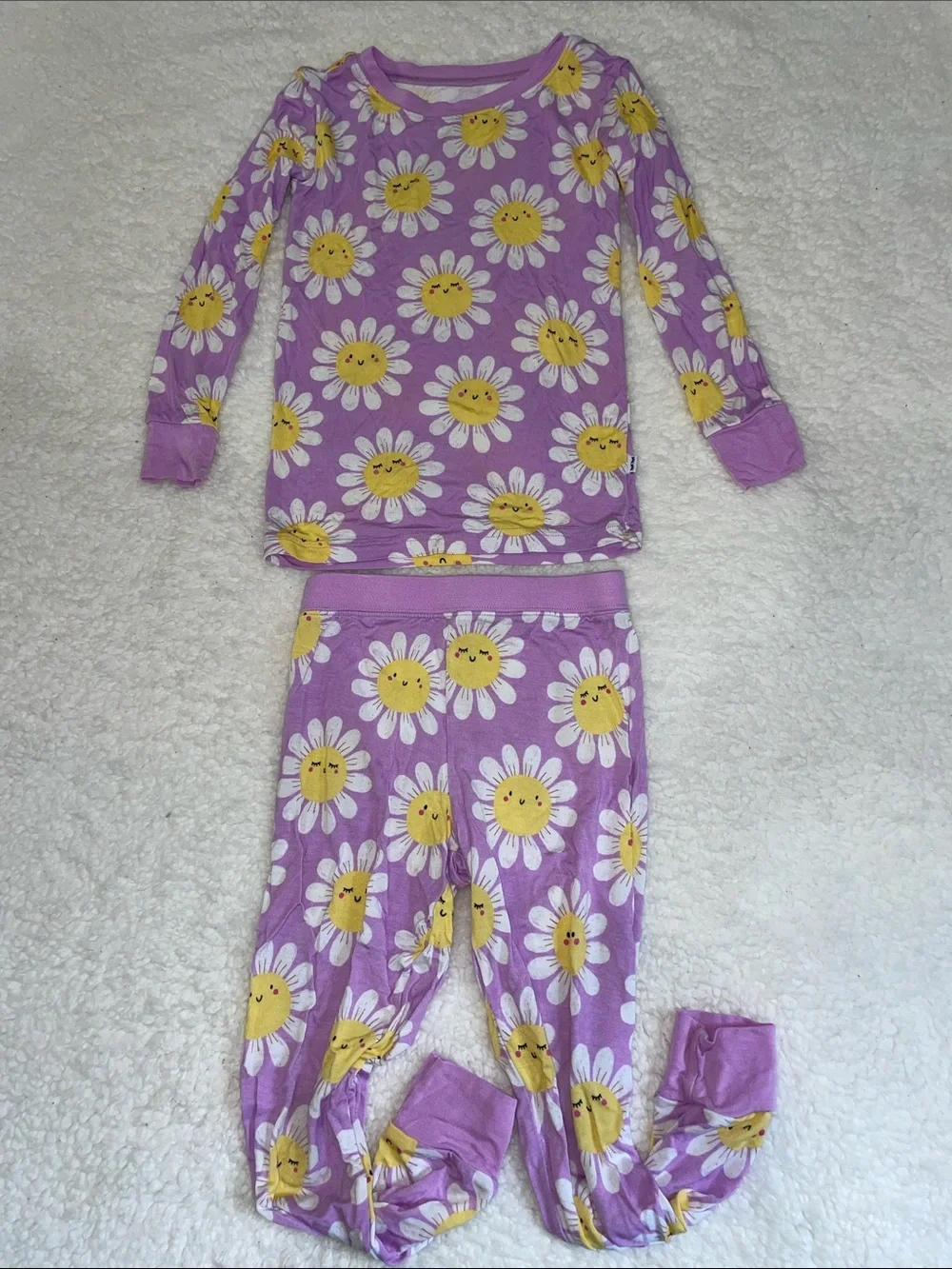 Little Sleepies Purple Daisy Print 2 Piece Pjs